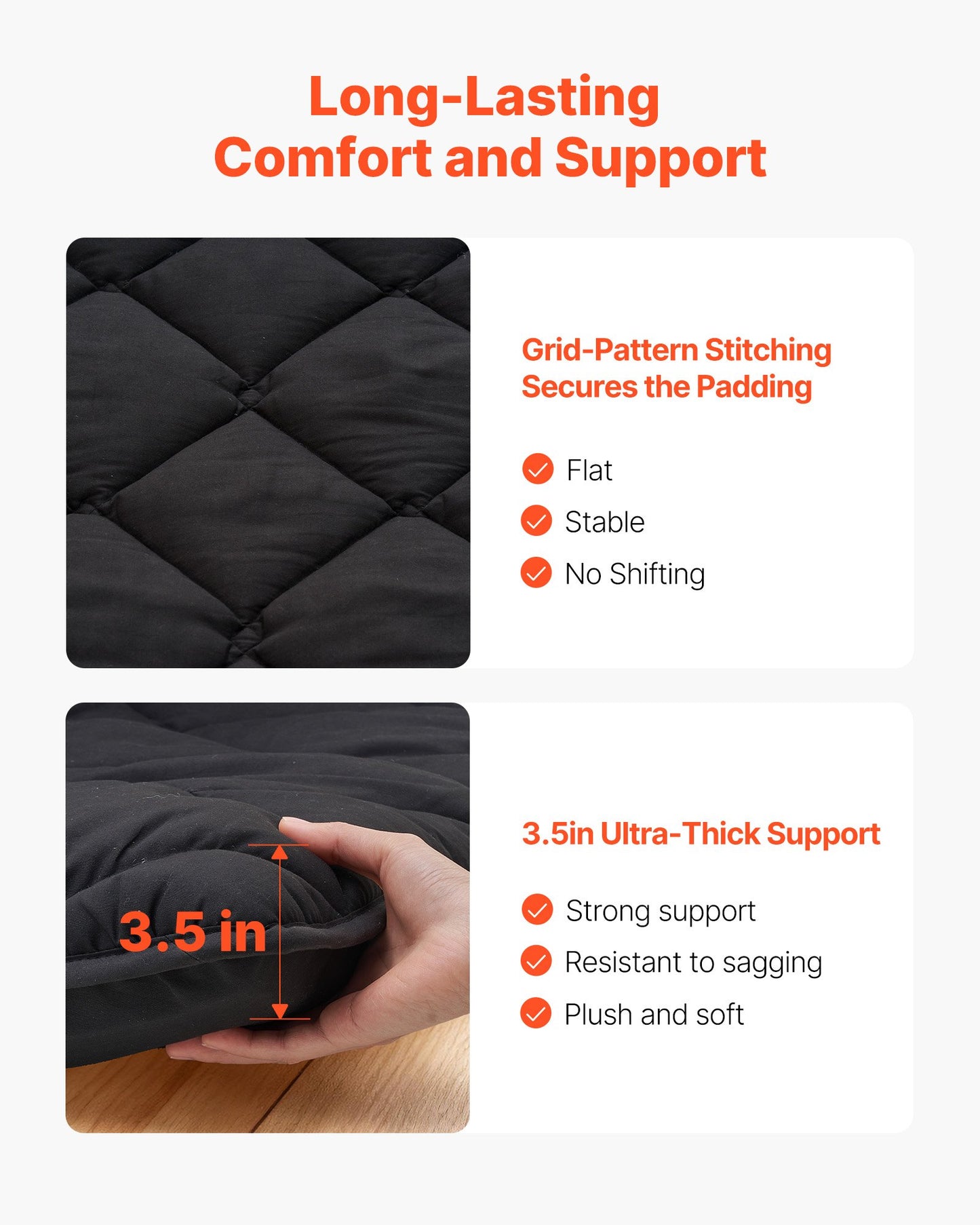Foldable Japanese Tatami Mattress Twin Size with Storage Bag - 9-Layer Support, Yoga & Meditation Floor Mat