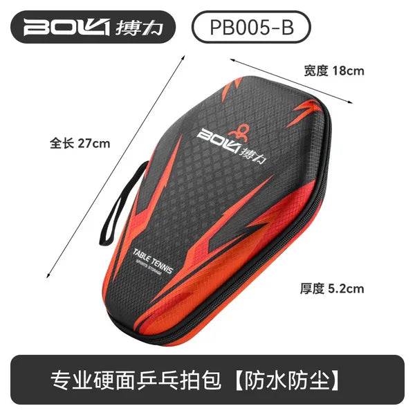Table Tennis Racket Hard Case EVA Dustproof Storage Bag with Hand Strap