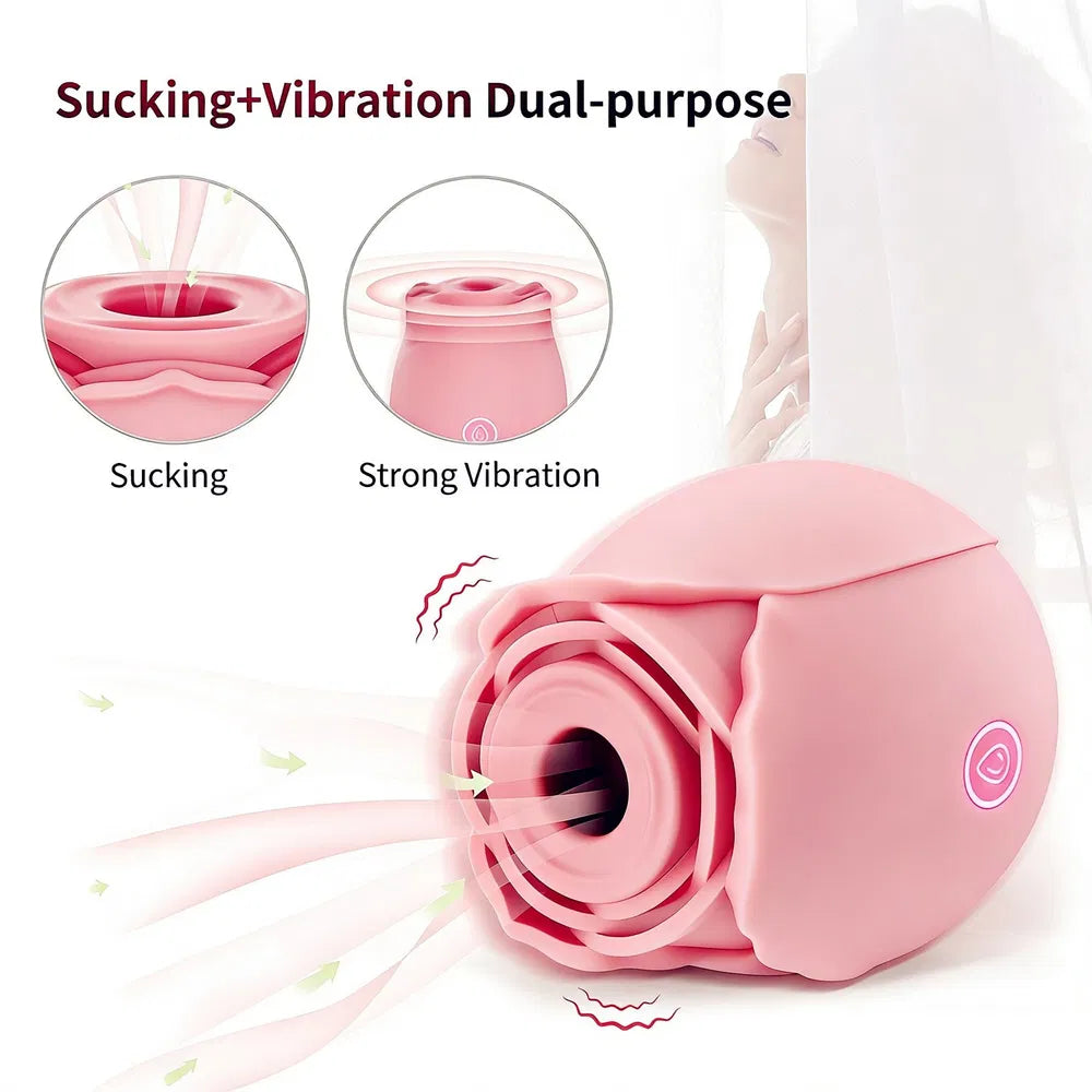 Rose Clitoral Sucking Vibrator - 10-Speed Rechargeable Personal Massager