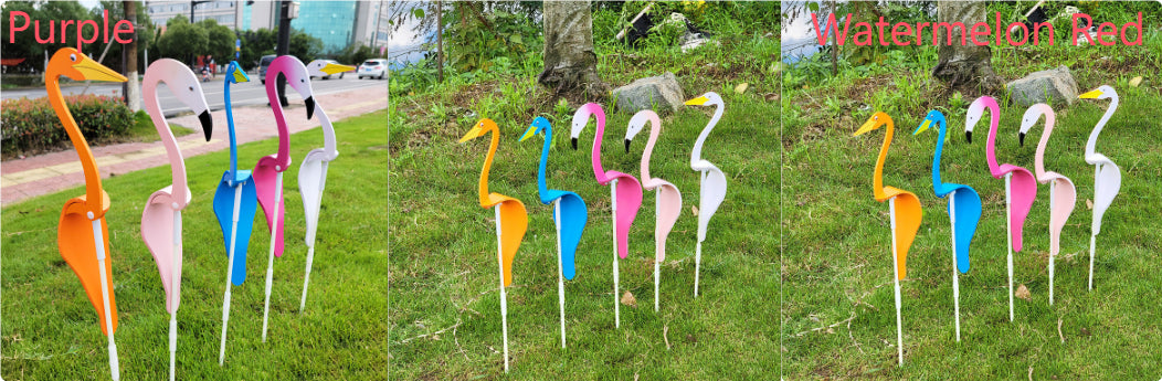 Swirl Flamingo Rotating Bird Garden Ornament for Party & Decor