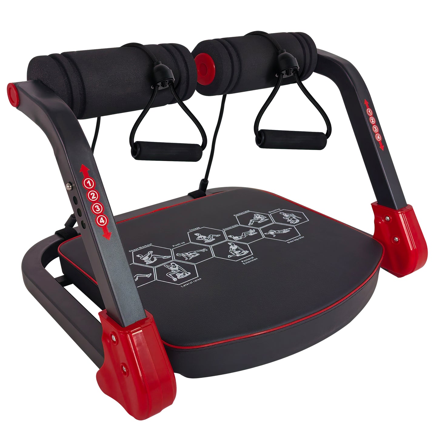 Ab Core Trainer with Resistance Bands - Home Gym Equipment