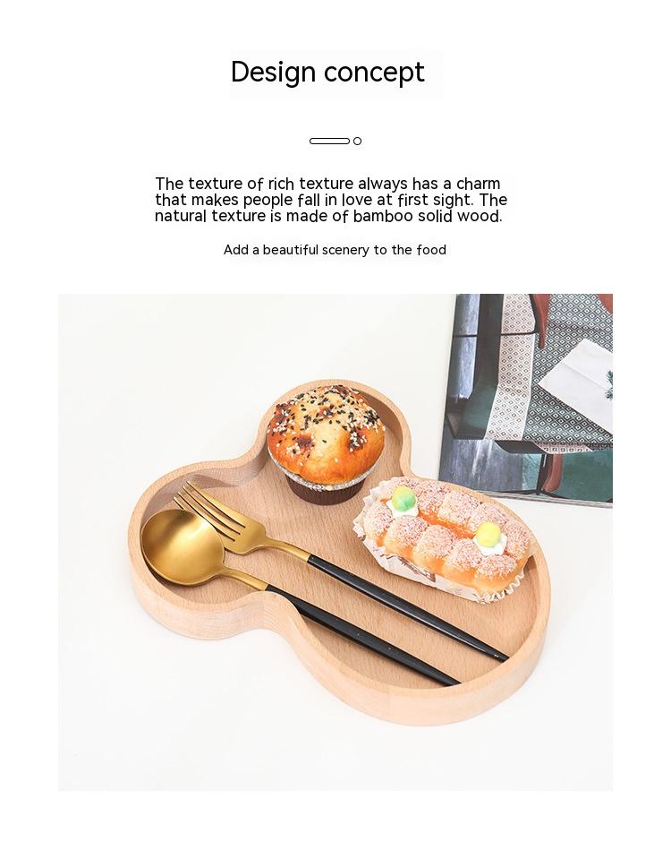 Wooden Dim Sum Plate Ornaments - Modern Home Decor, Gift Idea