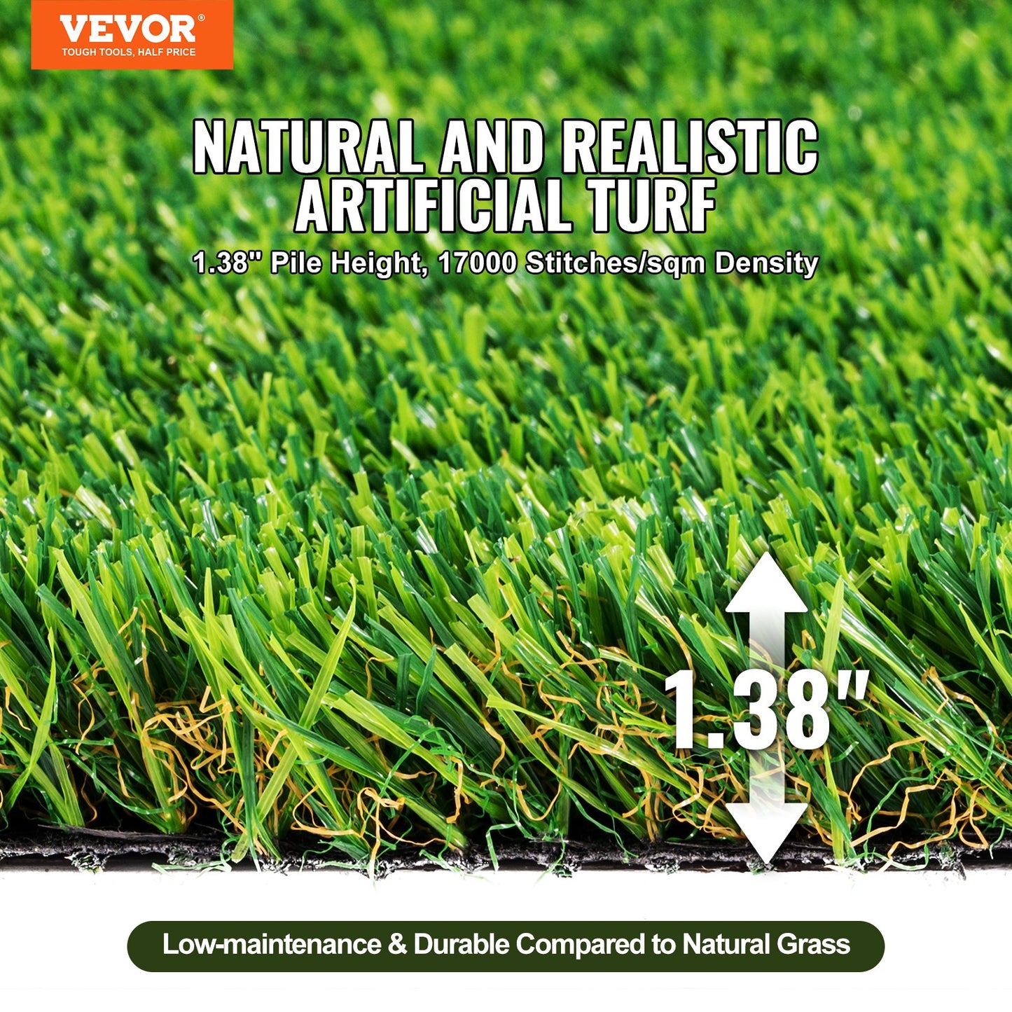 Artificial Grass Rug 4x6 ft Outdoor Turf Green Lawn Mat Fake Door Mat with Drainage Holes