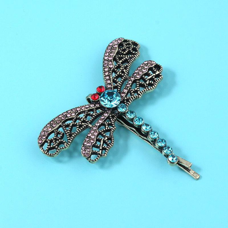 Retro Butterfly Hairpin - Blue