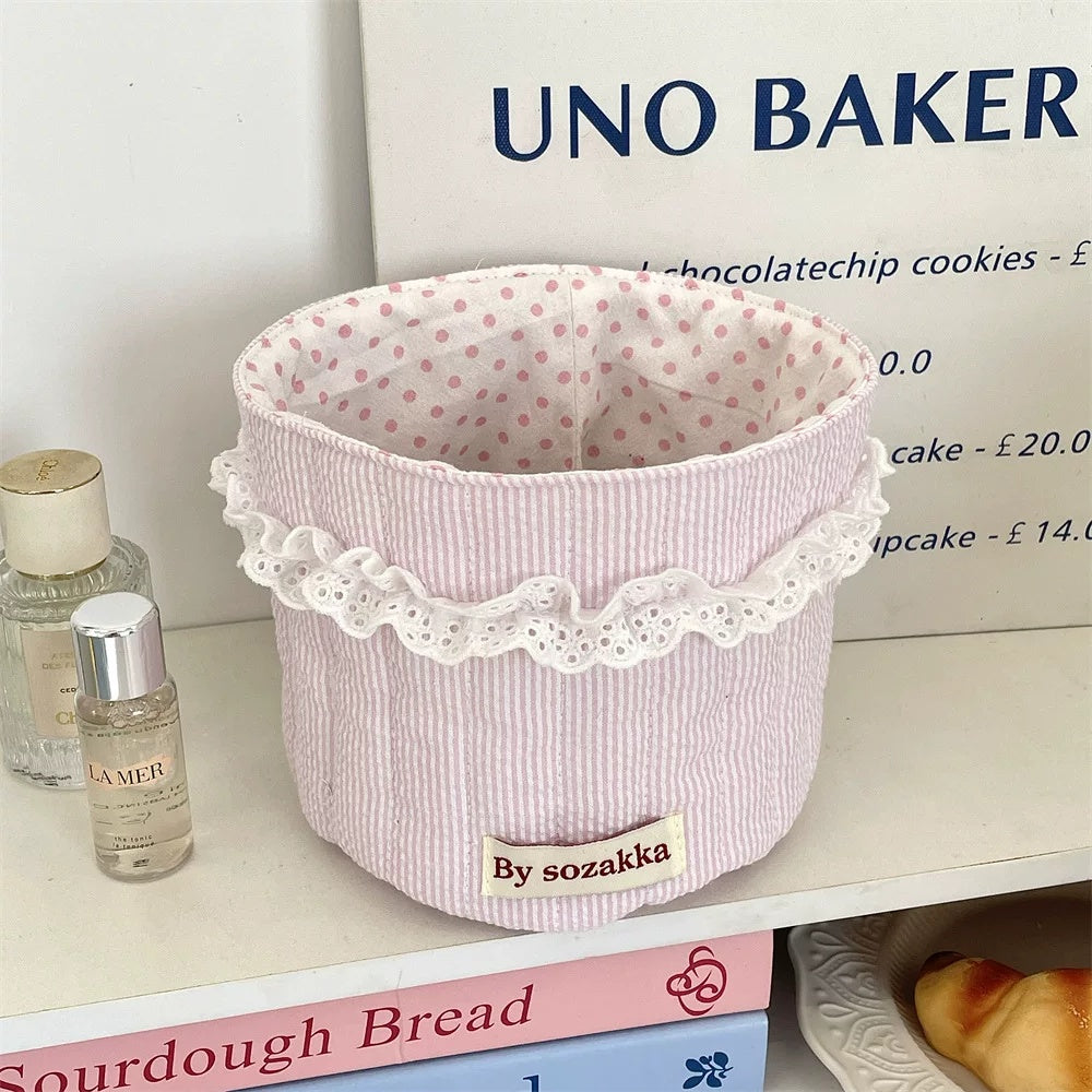 Fabric Desktop Storage Organizer for Odds and Ends, Snacks & Trinkets