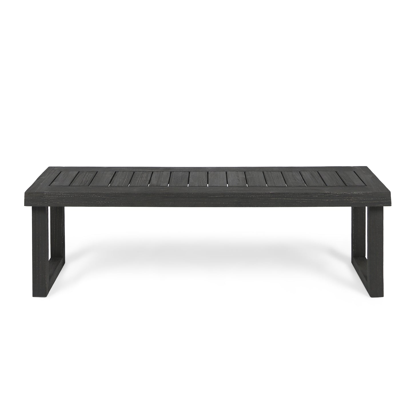 Outdoor Acacia Wood Dining Bench - Dark Grey