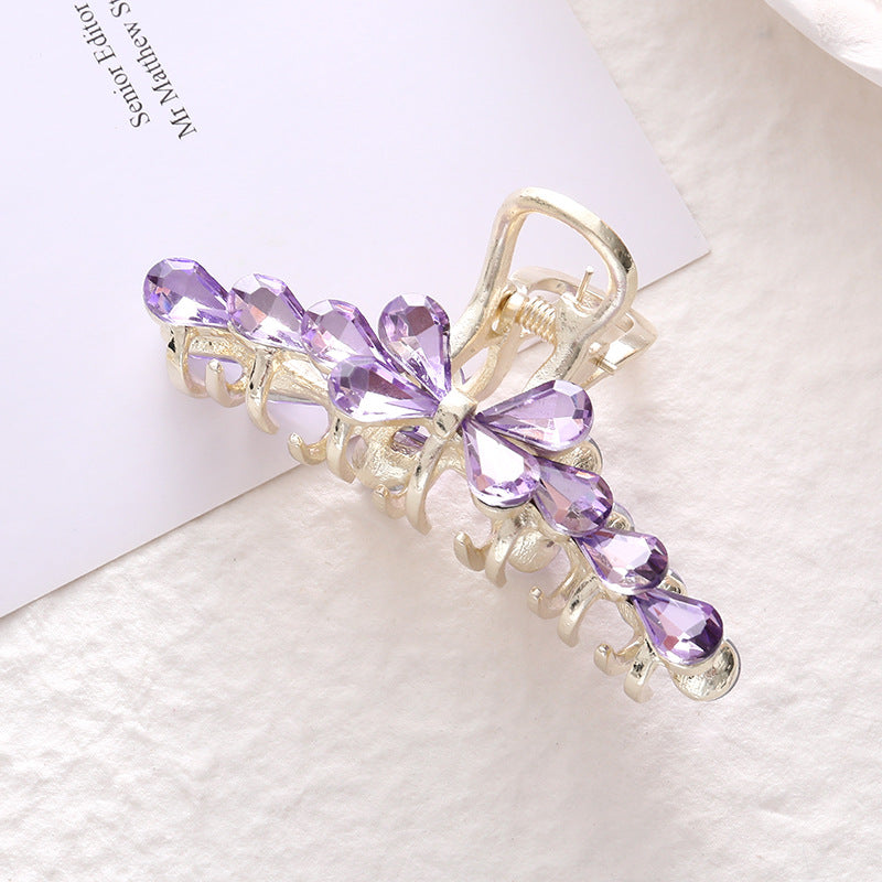Elegant Crystal Hair Clip for Women – Medium Size Grip Hair Accessory