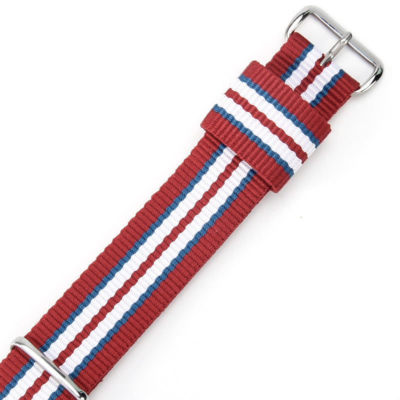 Adjustable Watch Strap Nylon Canvas Leather Replacement Band