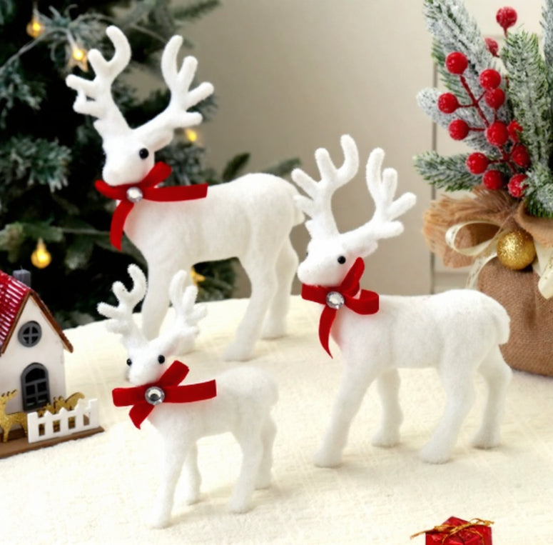 Plush Moose Christmas Deer Decoration Doll - Festive Holiday Home Decor