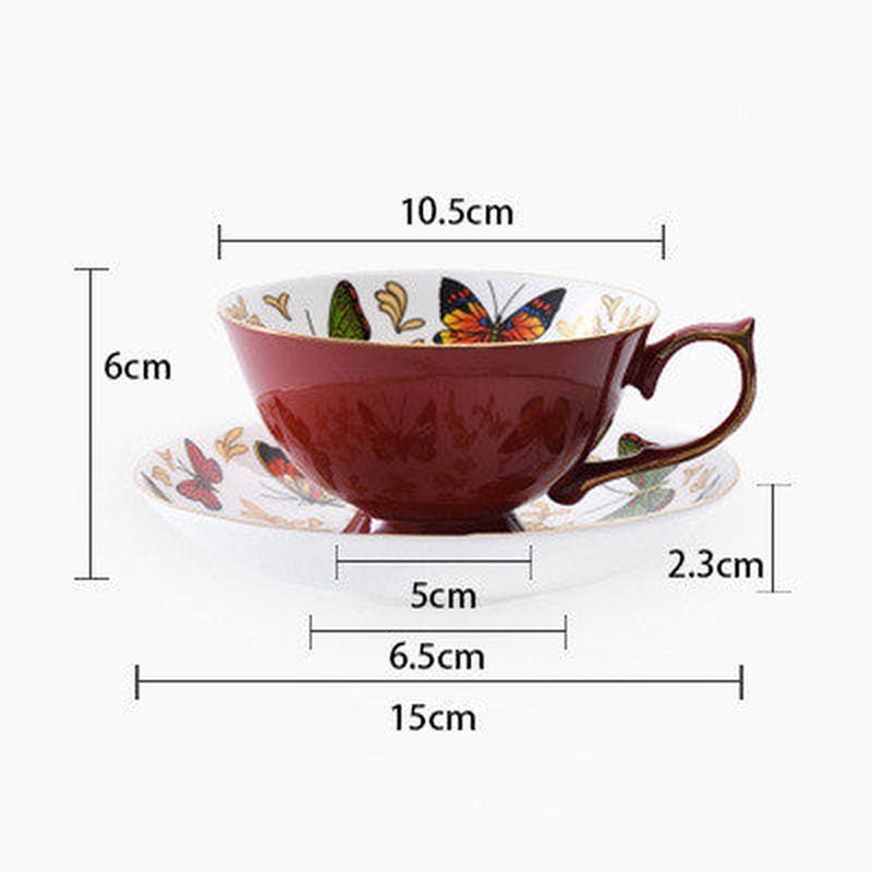 European Light Luxury Ceramic Coffee Cup And Saucer Set
