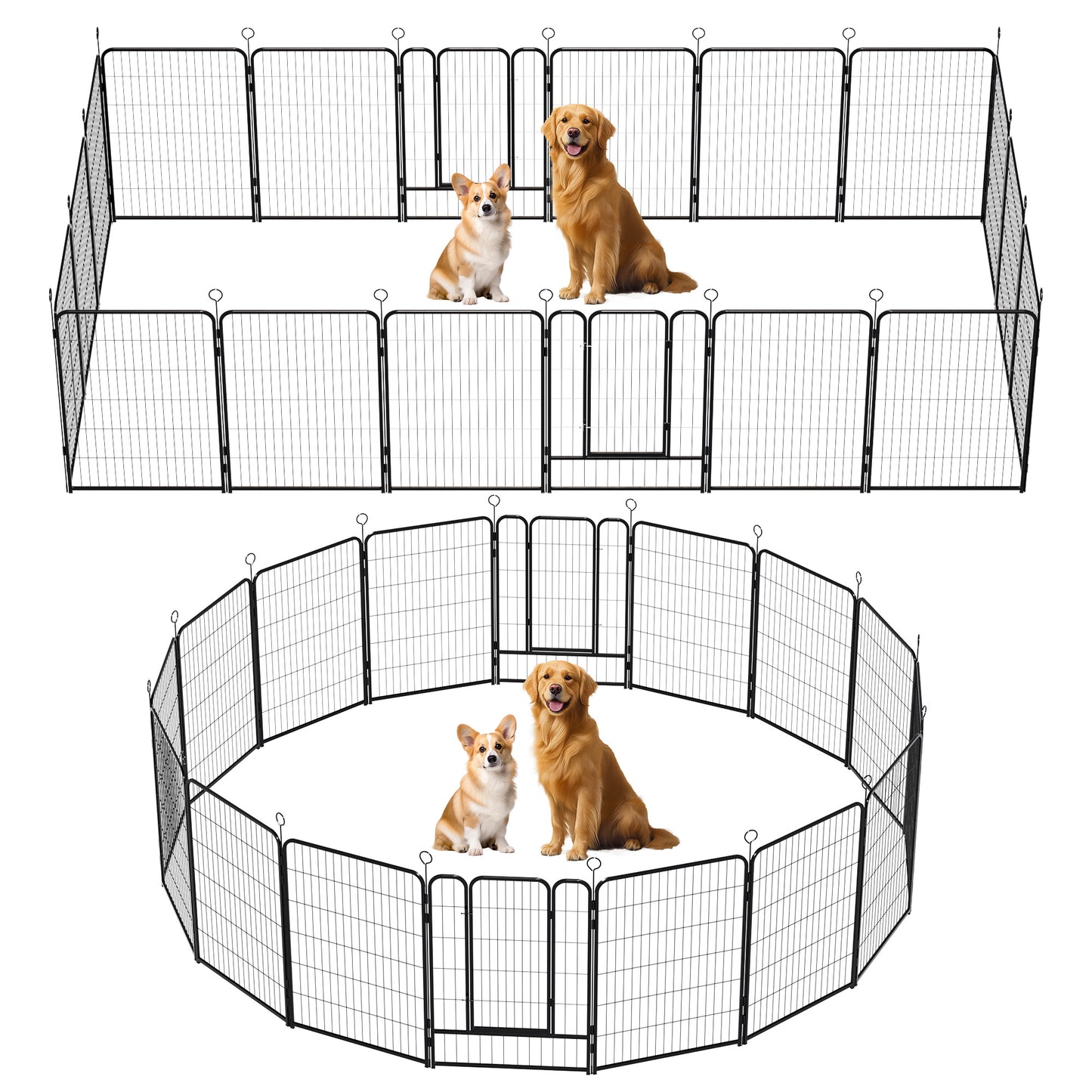 Dog Playpen 40 Inch, 16 Panels Heavy Duty Metal Pet Exercise Pen