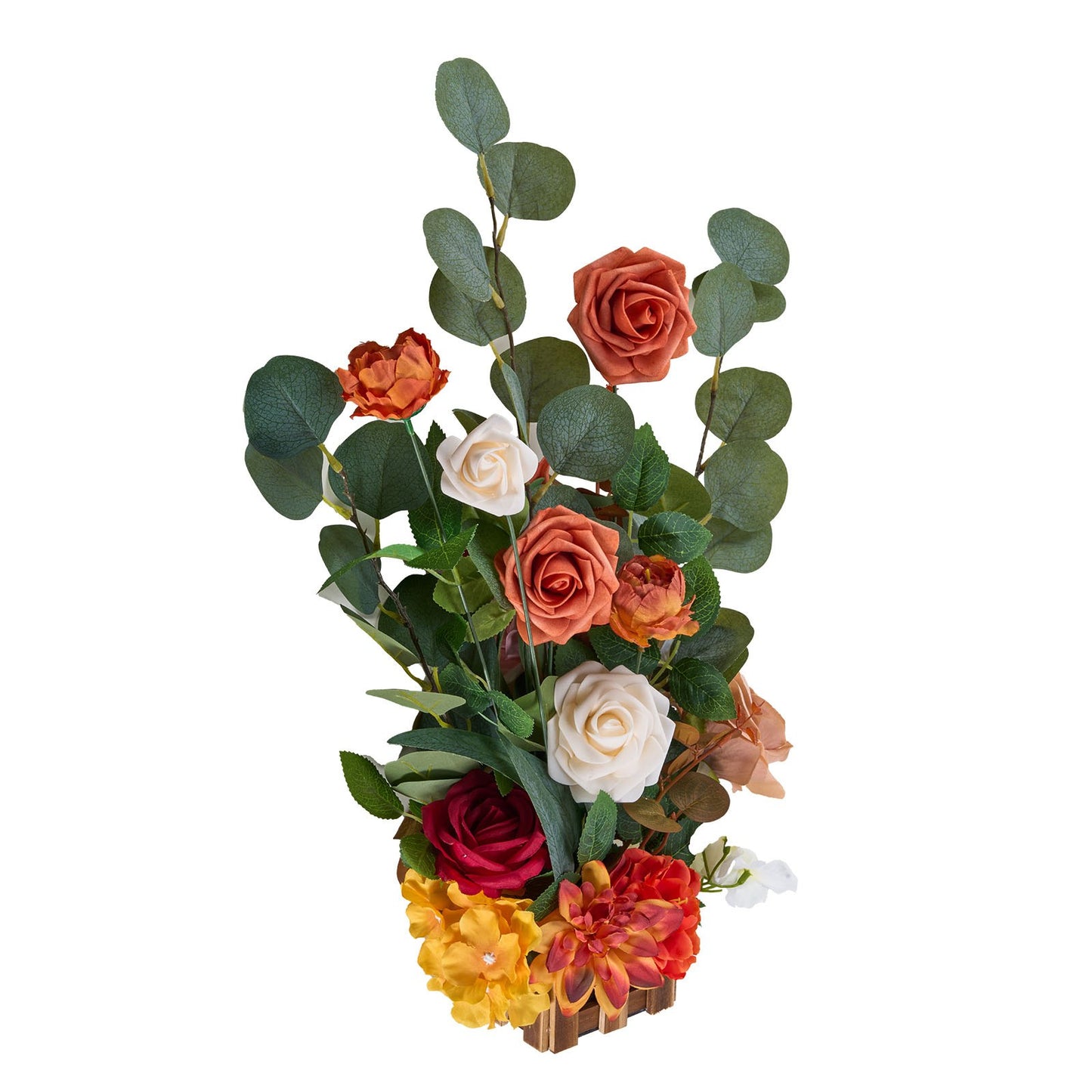 Set of 4 Faux Flower Arrangements for Wedding Centerpieces - Multicolor