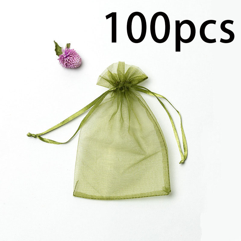 Jewelry Gift Bags 100PCS Drawstring Mesh Bags for Packaging and Storage