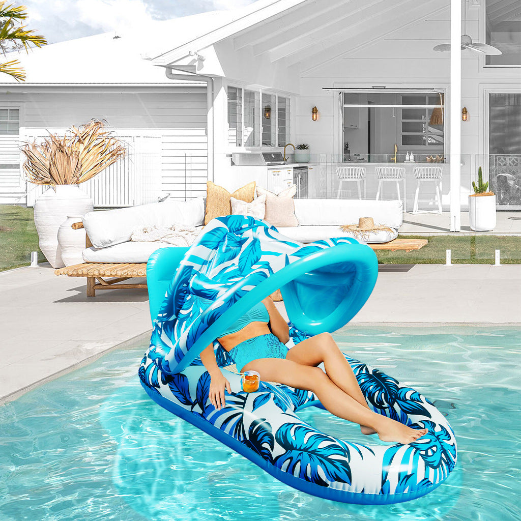 Inflatable Floating Recliner Lounge Chair for Pool & Water Relaxation