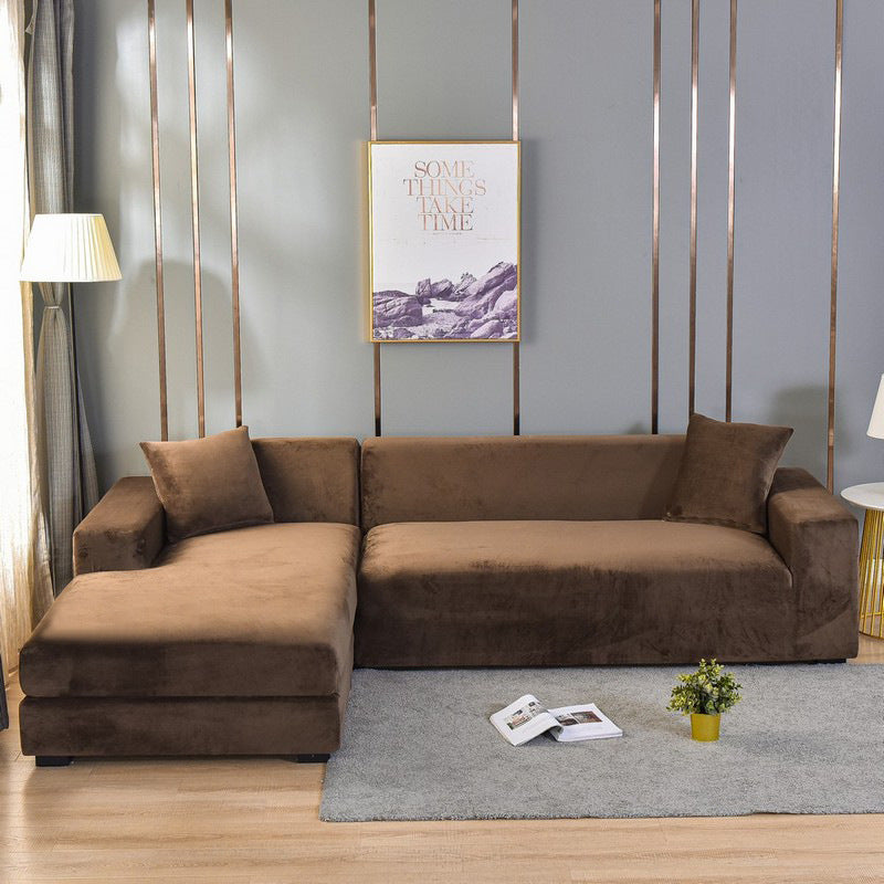 Multi-Color Sofa Cover Set for 145-185cm, 5 Seats & Pillowcases - Home Fabric Soft