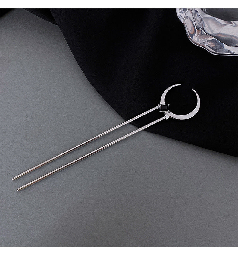 Metal U-Shaped Hair Pin - Silver Hair Accessory for Styling