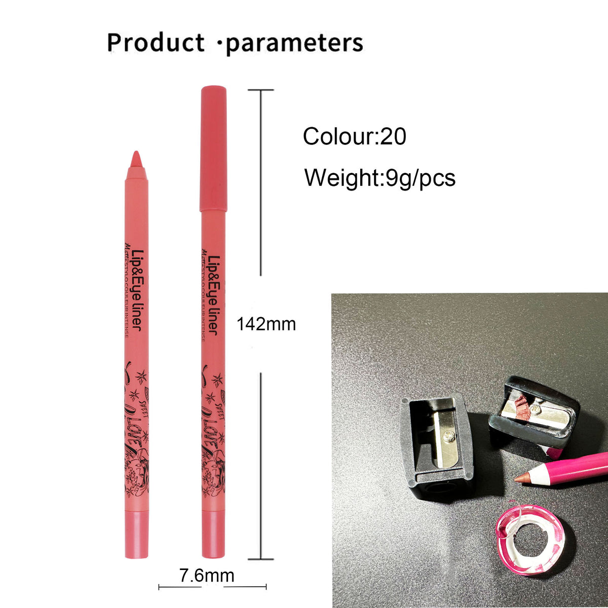 Matte Lip Liner - Discoloration Resistant Outline Lipstick 20 Colors