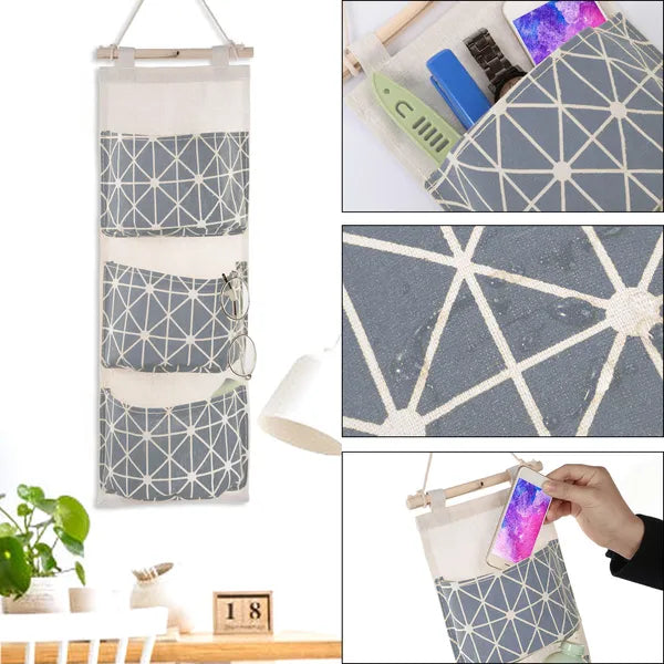 Wall Mounted Storage Bag Door Closet Hanging Organizer Waterproof 3