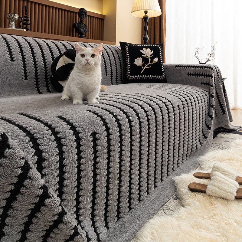 Luxury Winter Sofa Cover - Soft Fleece Dust Protector for 180x180cm & 180x380cm Sofas