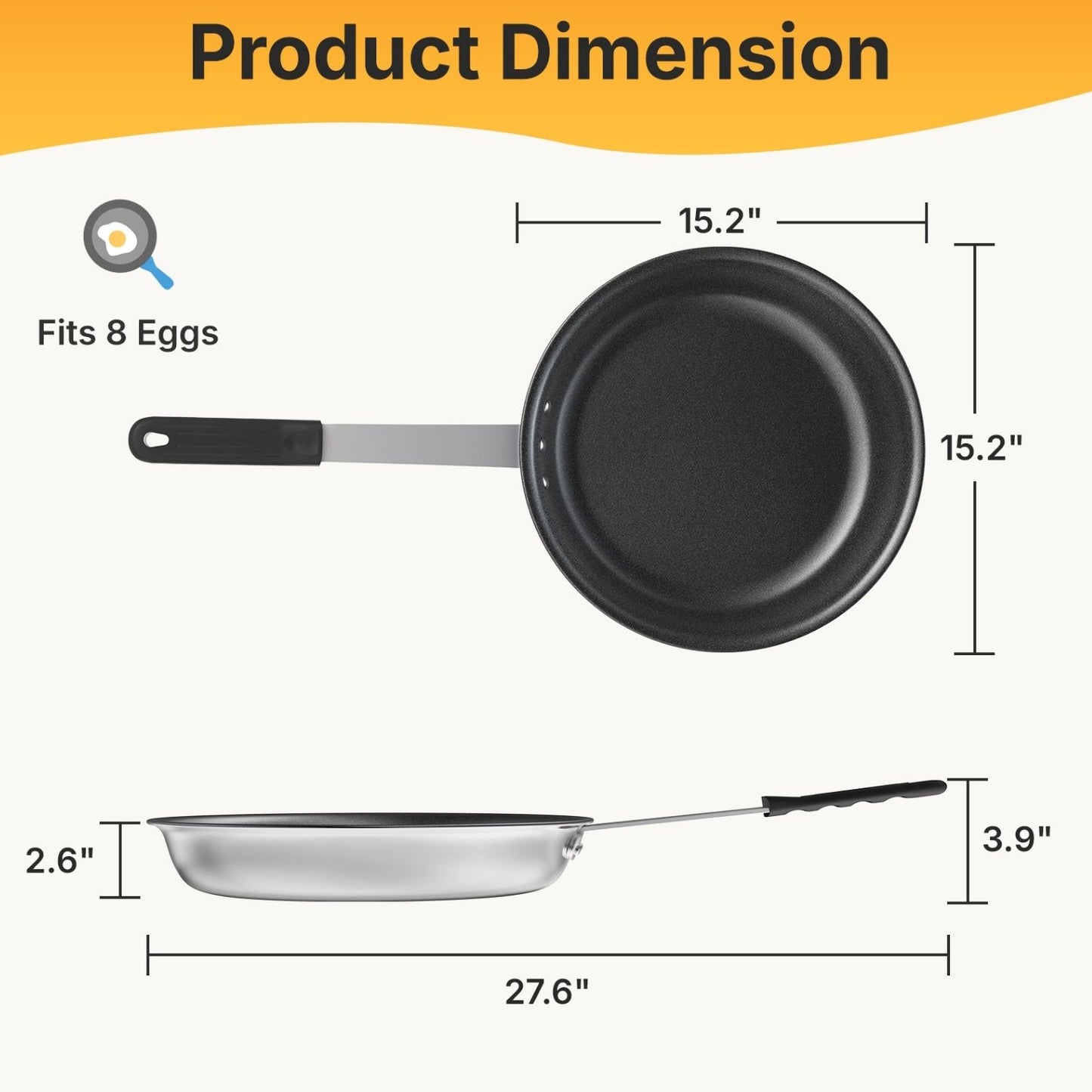 Ceramic Nonstick Frying Pan - Oven & Dishwasher Safe Skillet