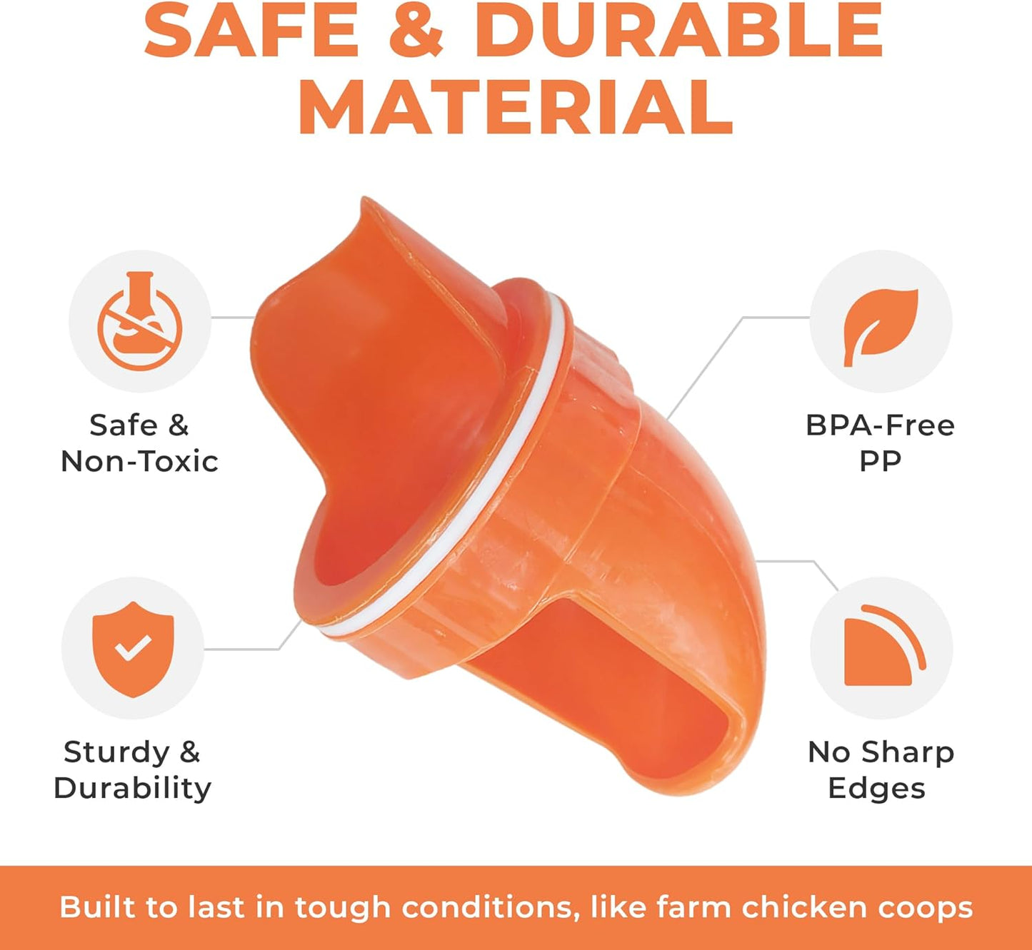 6 Pack Weatherproof Chicken Feeders with Hole Saw Kit for Buckets & Troughs