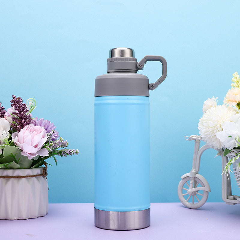 304 Stainless Steel Double-Wall Insulated Travel Mug with Flip-Top Lid