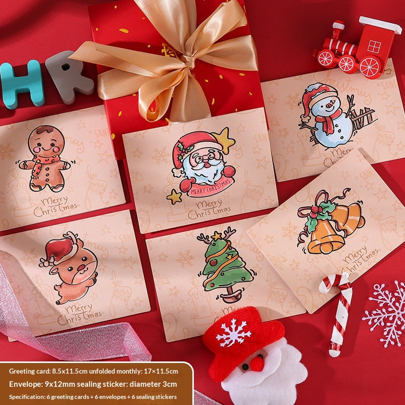 Holiday Gift-Wrapping Cards for Christmas - Assorted Styles, Pack of 6