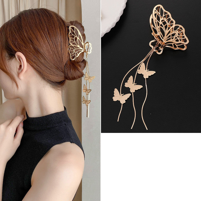 Hair Catch Clip - Metal Bow & Butterfly Designs