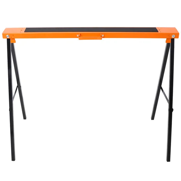 Heavy Duty Folding Portable Saw Horses - 2 Pack, Orange & Black