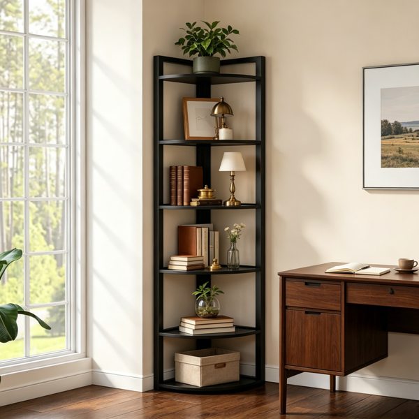 Corner Shelf - 6-Tier Multi-Functional Stand for Small Spaces