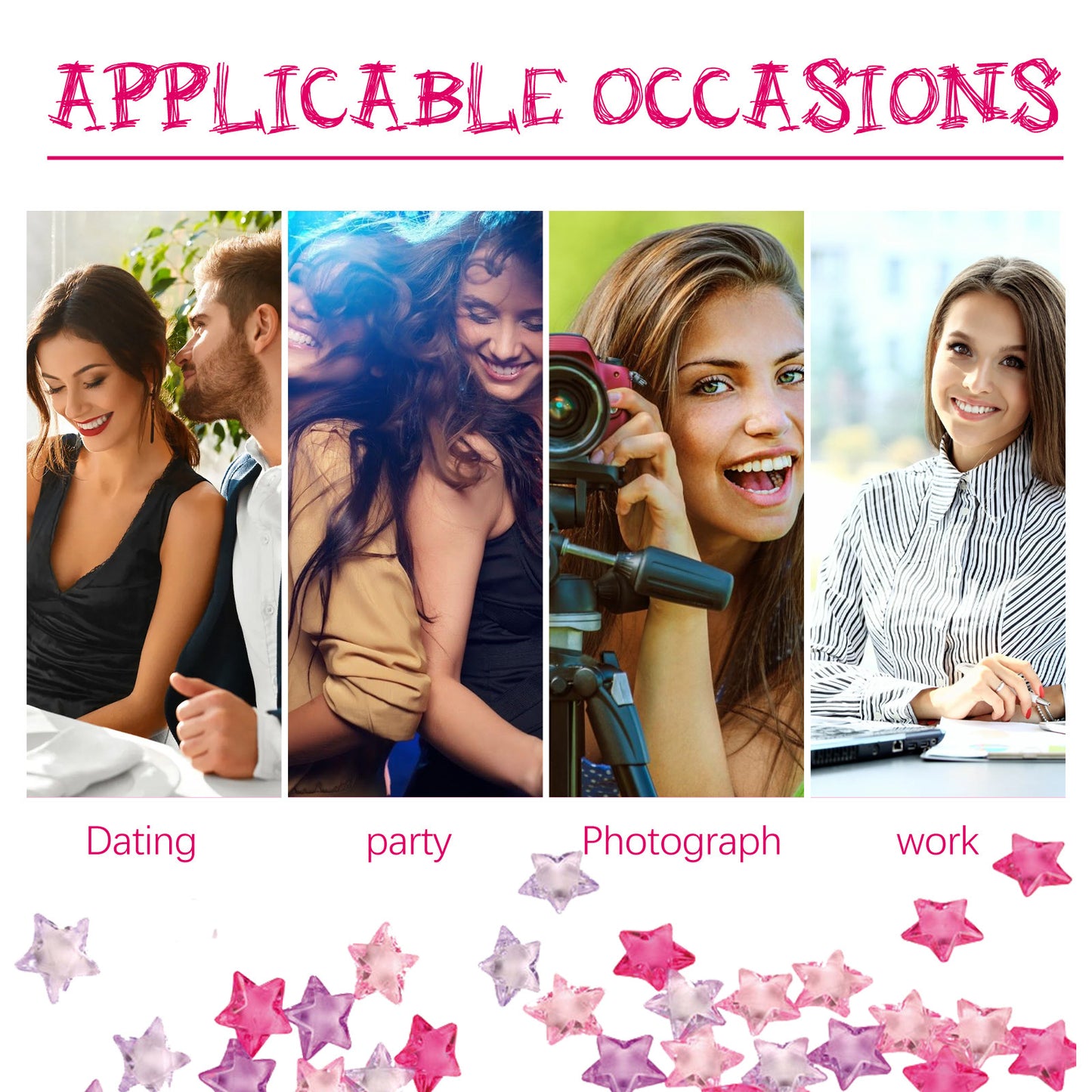 Personalized Eyelash Stickers Set - 4PCS Cosmetic Lash Accessories