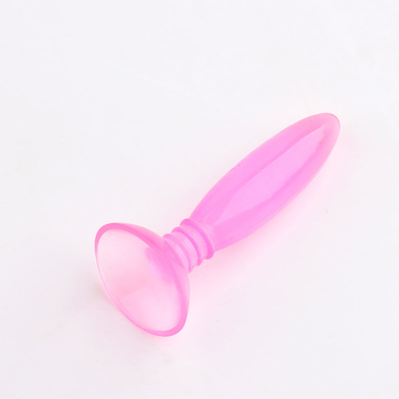 Silicone Back Court Bullet Butt Plug for Men and Women - Pink & Purple