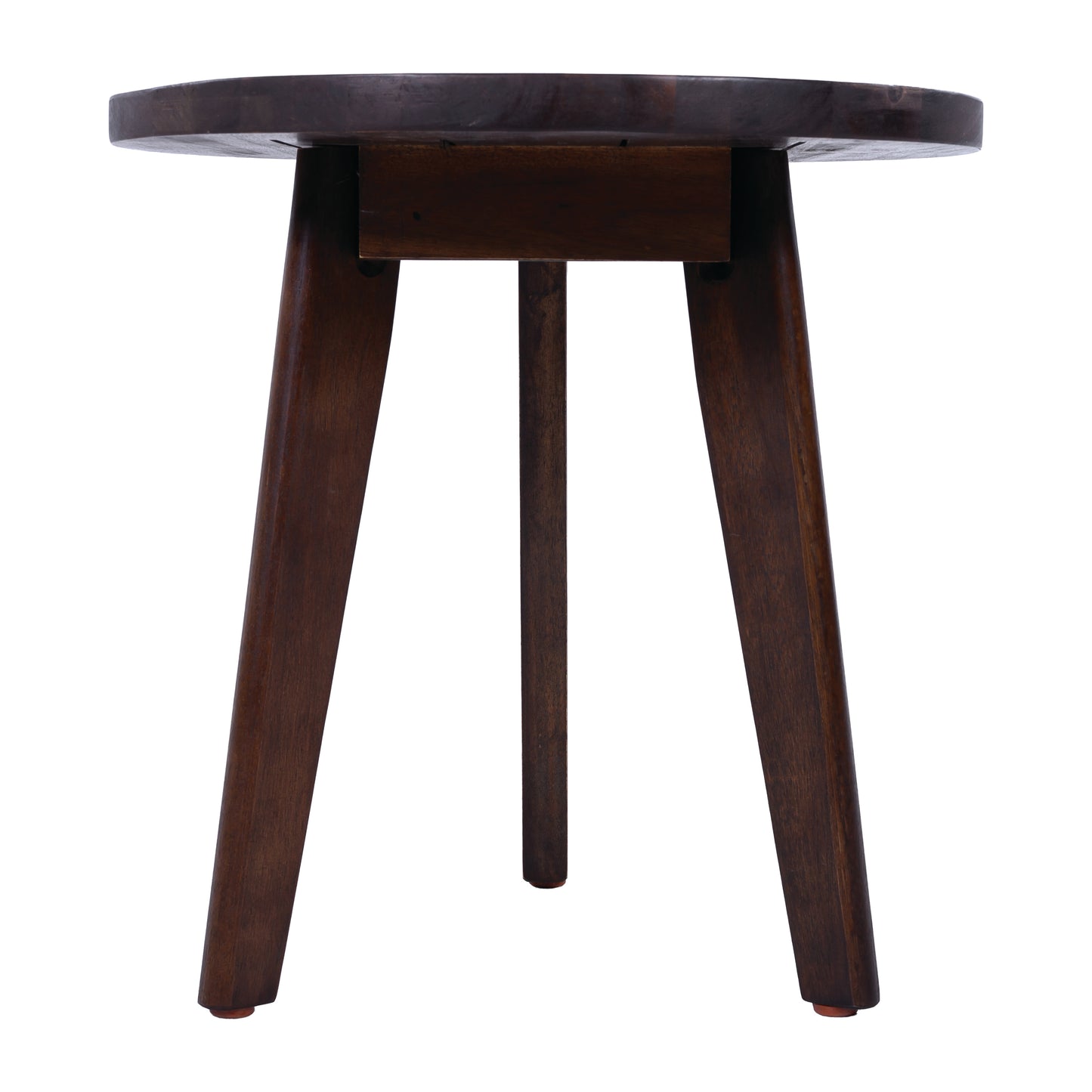 Dark Brown Solid Wood Side Table - Modern Outdoor Furniture