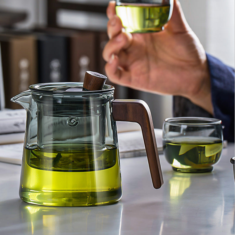 High Temperature Resistant Glass Teapot Set for Tea Brewing - 520ml