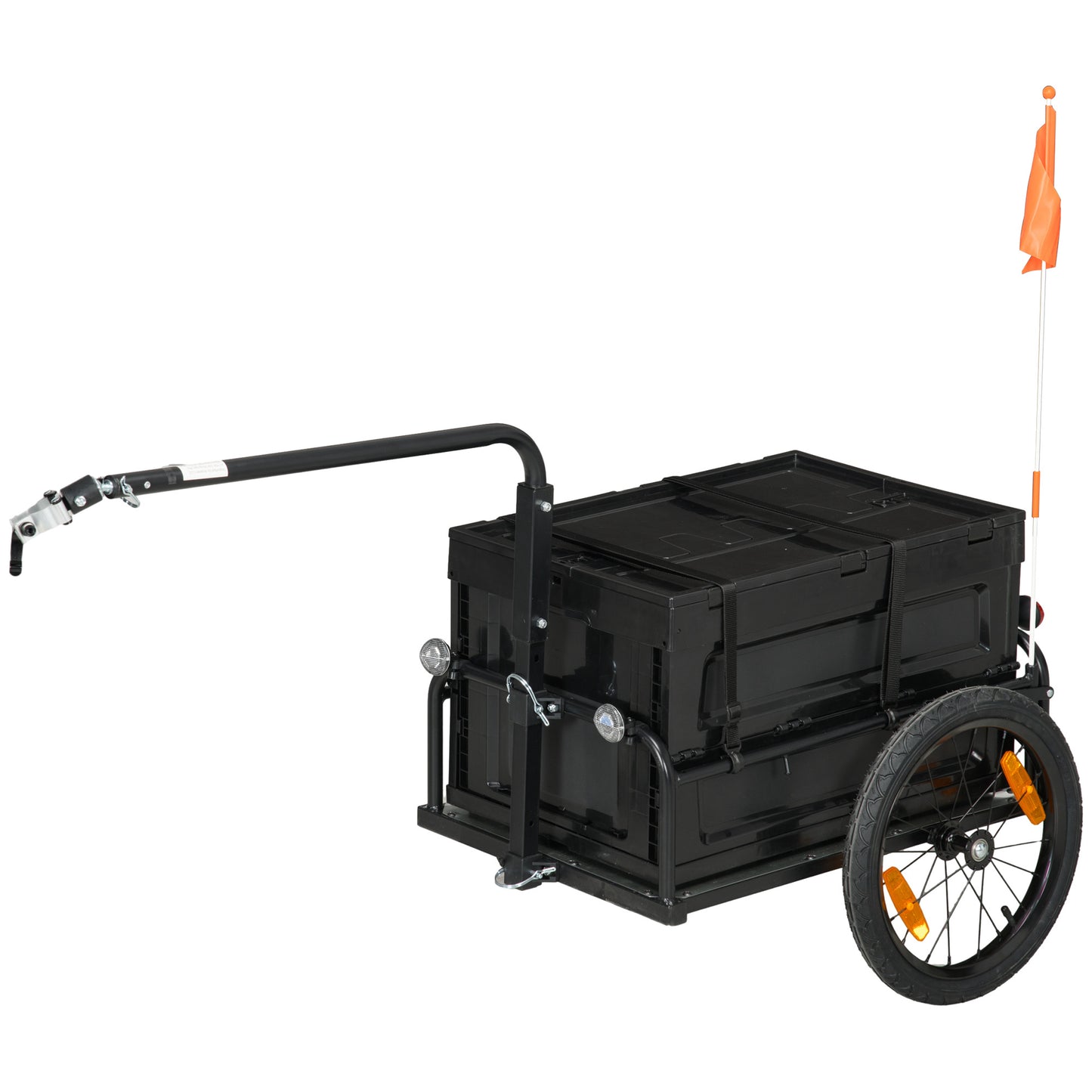 Bicycle Cargo Trailer with Removable Storage Box - Black