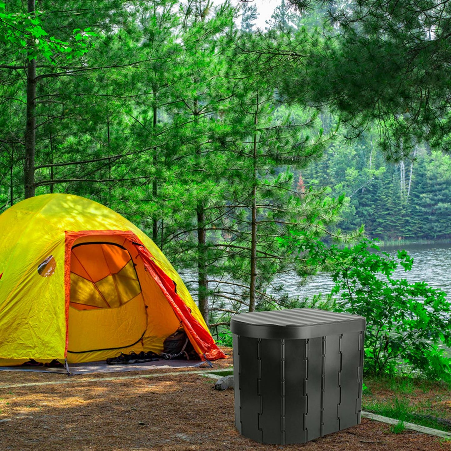 Foldable Portable Toilet for Camping, Hiking & Travel - Multiple Packages