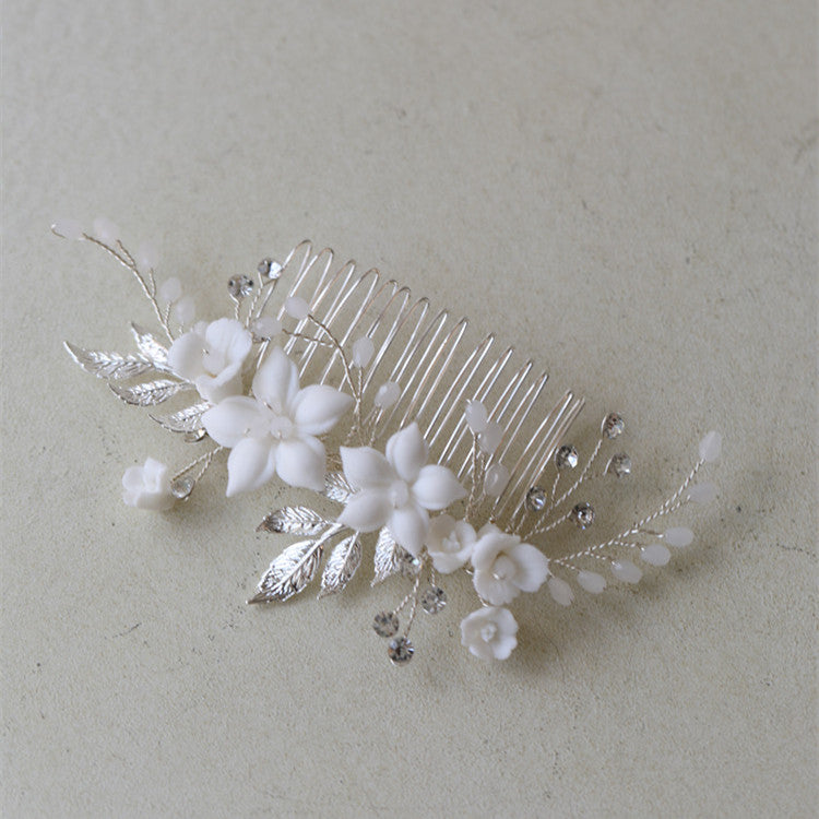 Rhinestone Beaded Hair Comb Bridal Accessory