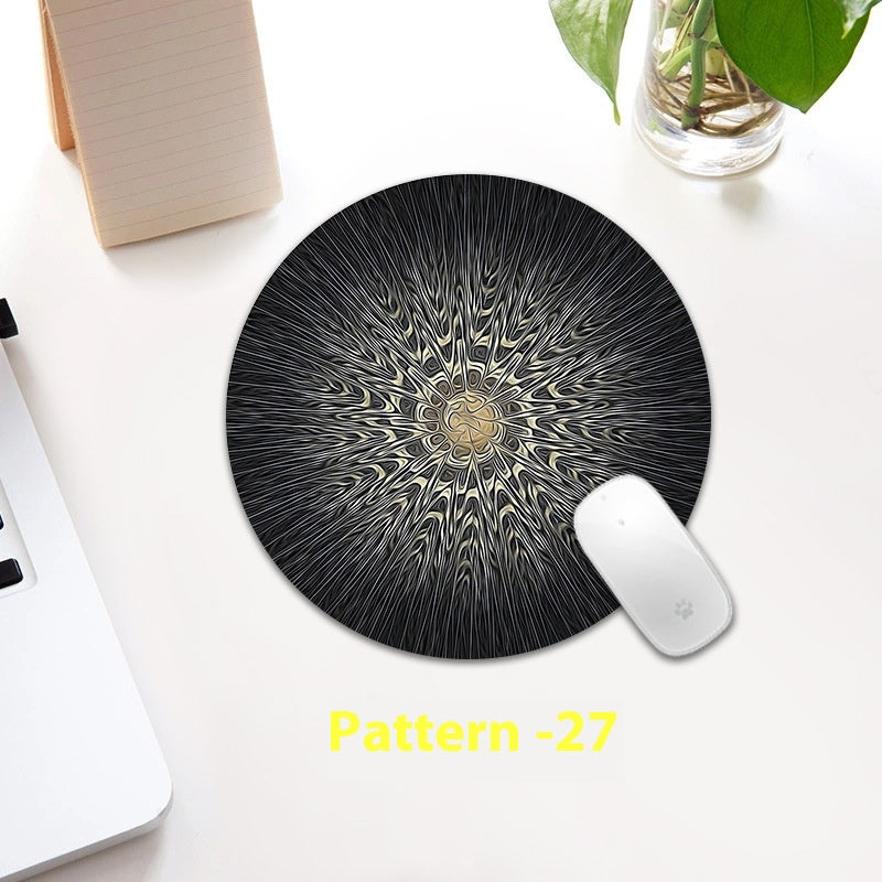 Ethnic Pattern Round Table Mat - Small Thickening Non-Slip Kitchen Accessory