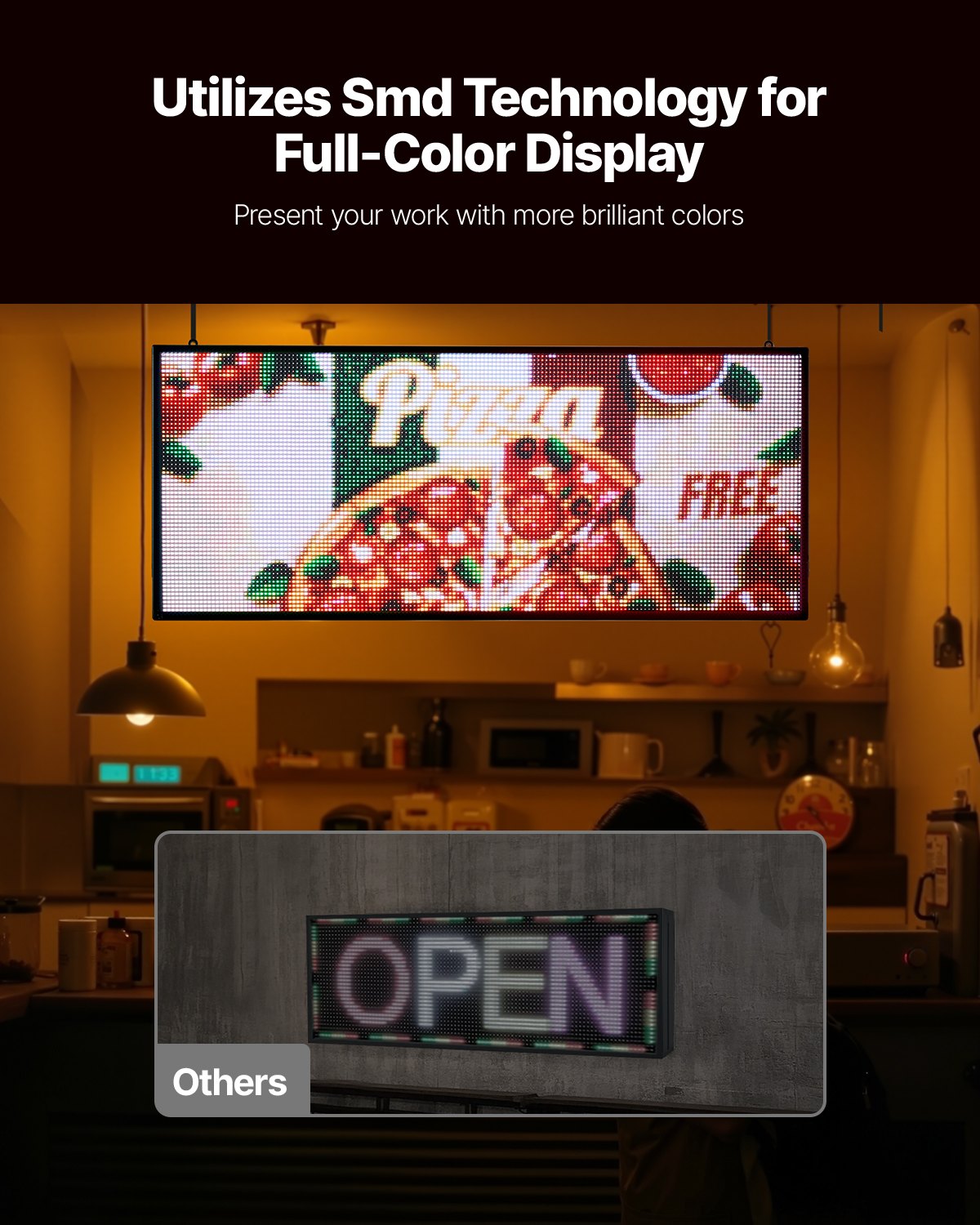 Programmable LED Sign - 40x18 Inch Digital Scrolling Display