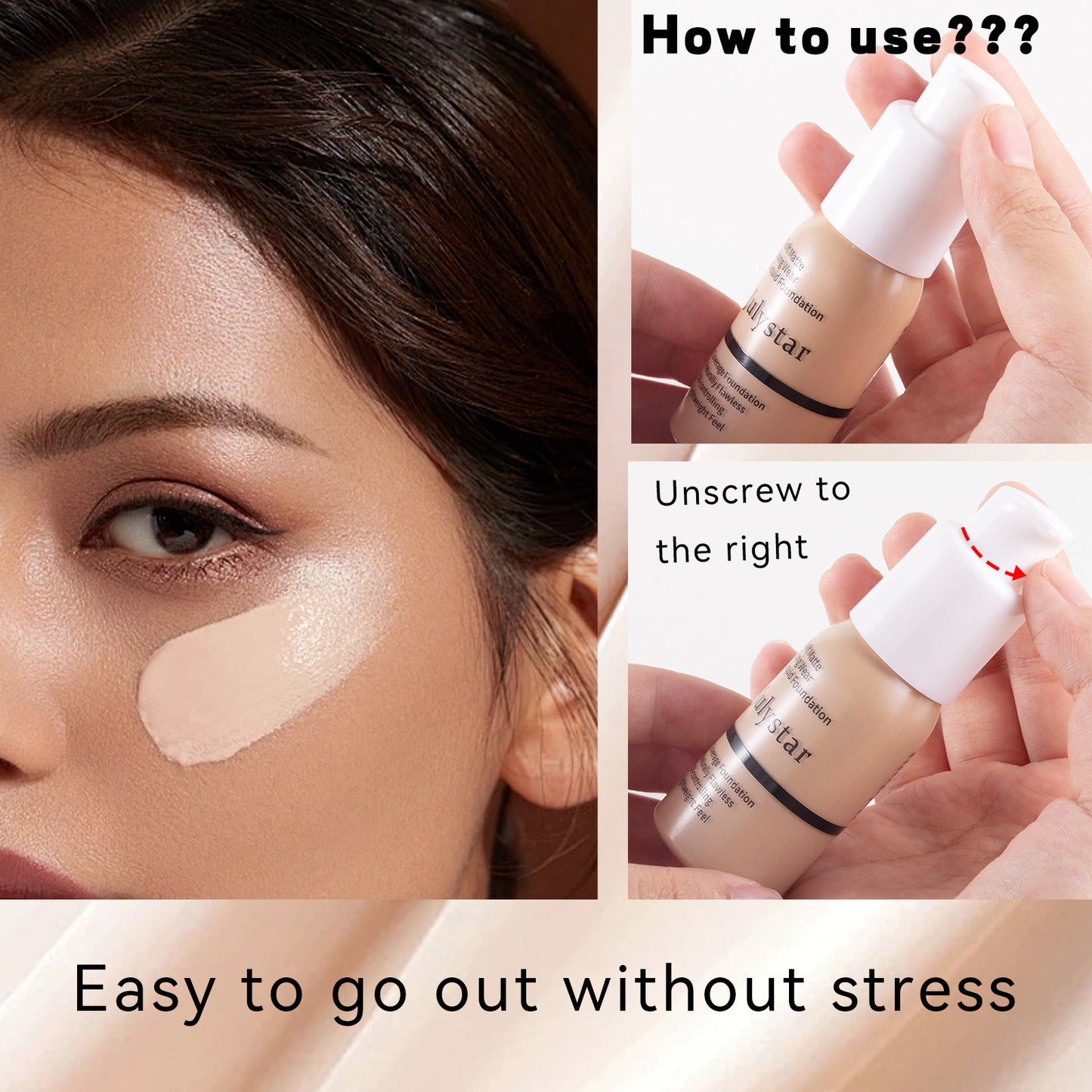 Long-Lasting Liquid Foundation and Concealer Makeup Set