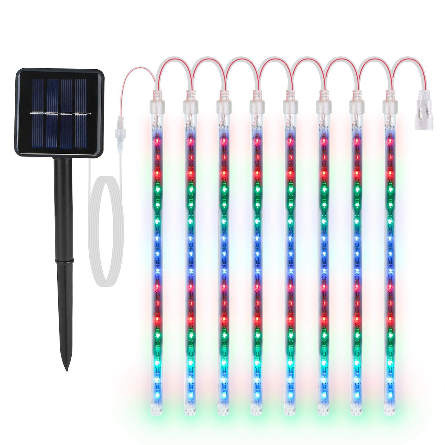 Solar Powered Meteor Shower String Lights - 9.84FT Decorative Raindrop Lights