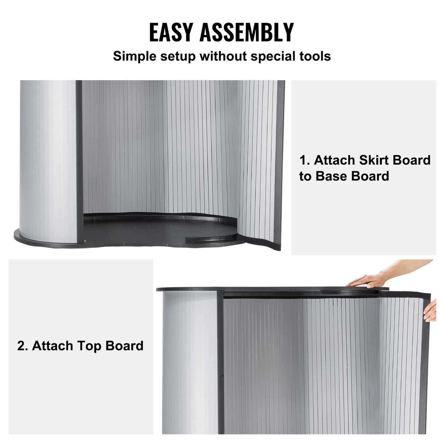 Portable Tradeshow Podium Table with Storage - Foldable Display Stand