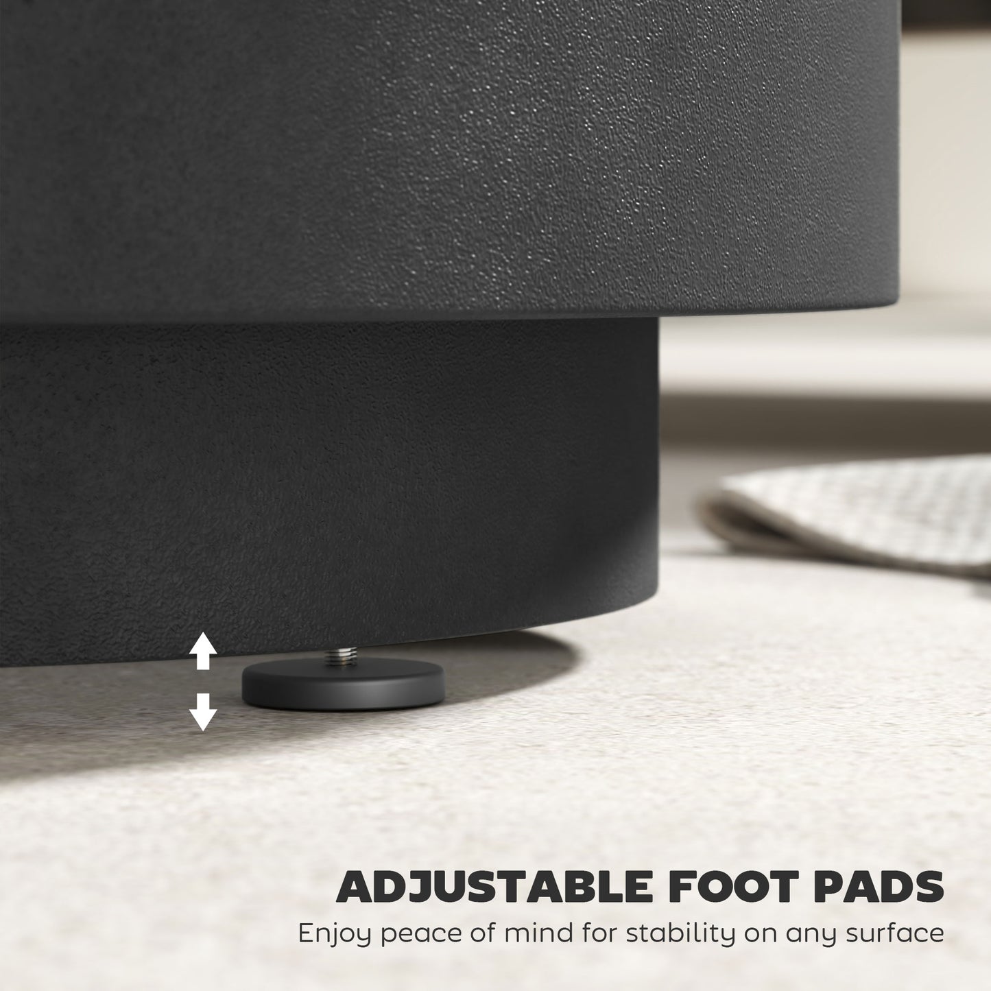 2.6 Gal Concrete Cooler Side Table with Storage - Charcoal Gray