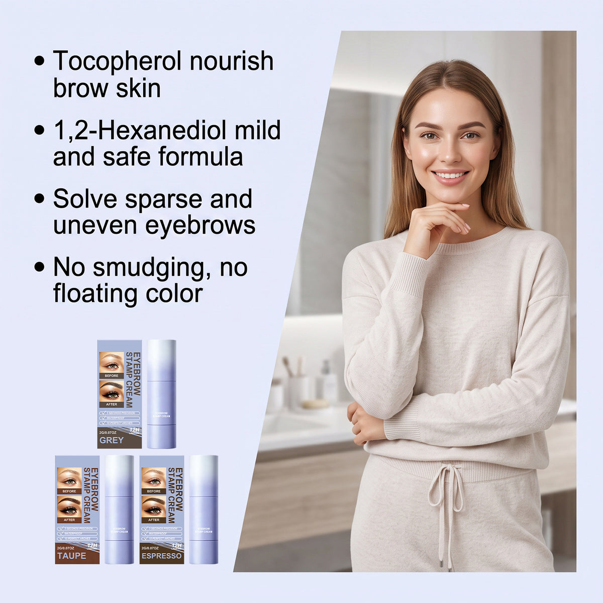 Natural 3D Eyebrow Touch-Up Makeup Gel - Brow Styling & Definition