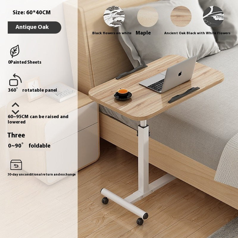 Adjustable Laptop Bedside Table - Portable, Rotating, Modern Design
