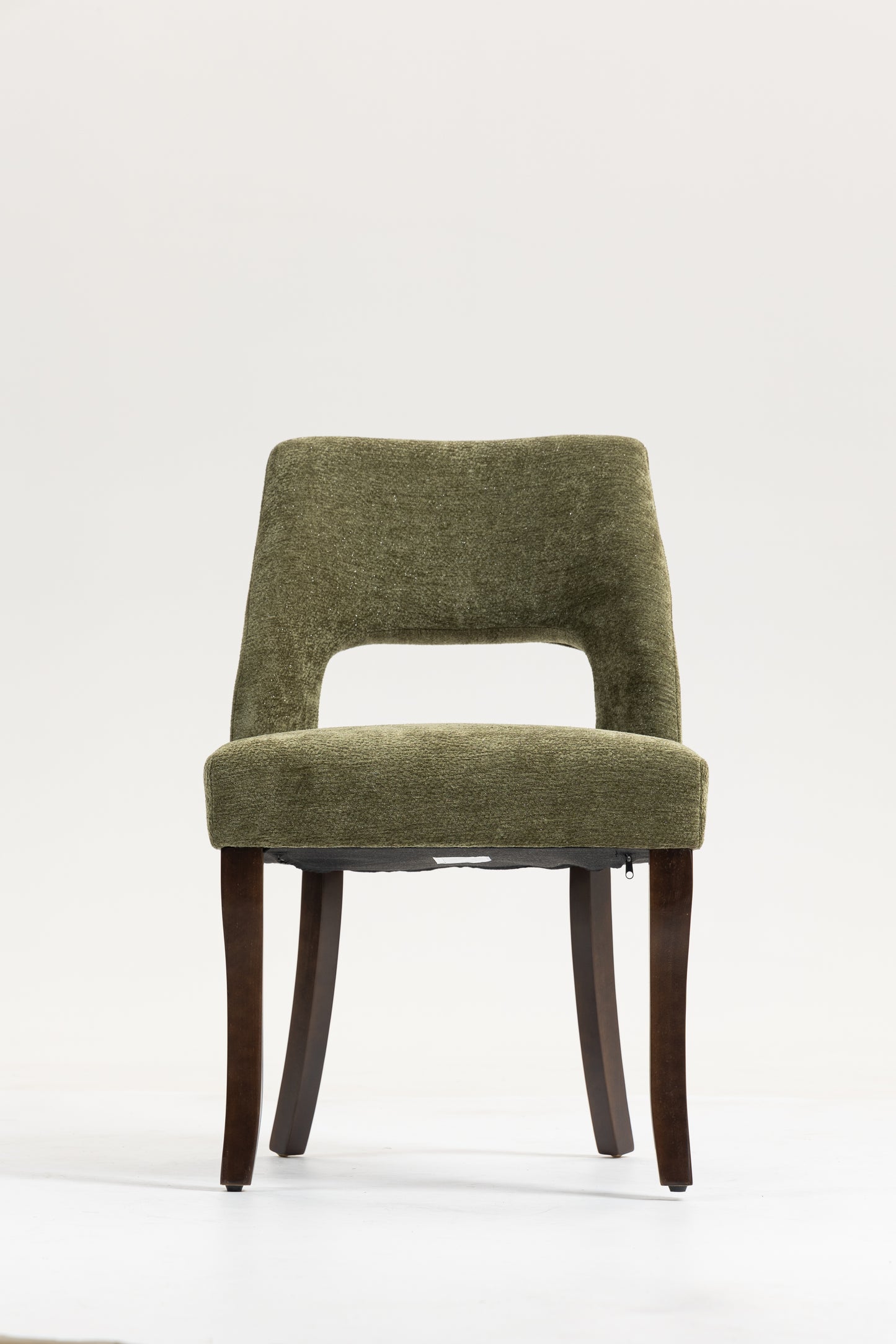 Upholstered Dining Chair Set of 2 - Modern Green Fabric