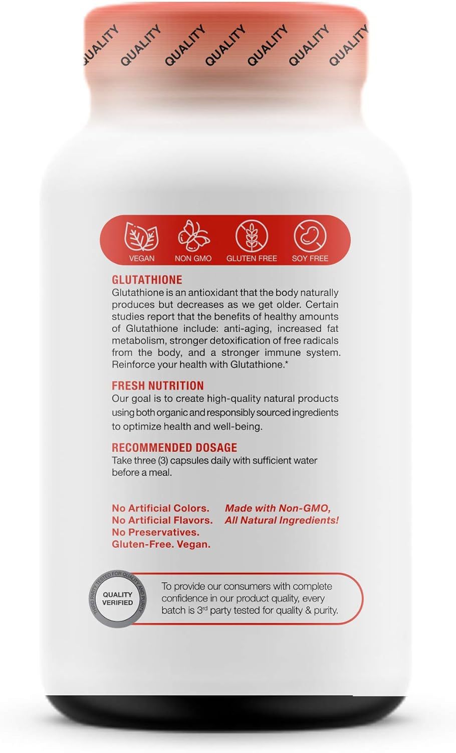Glutathione Capsules - 90 Tablets
