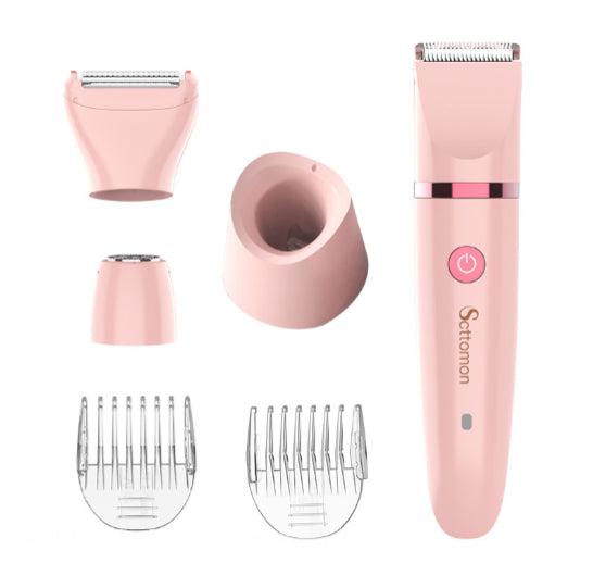 Women's Electric Three-in-One Lady Shaver - USB Rechargeable Body Razor Pink