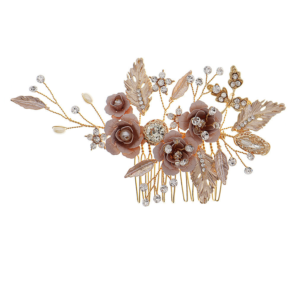 Palace Style Hair Comb - White Crystal Alloy Headband