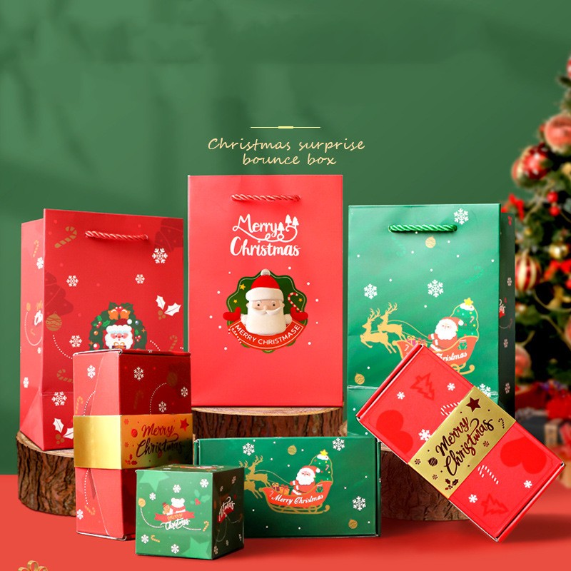 Christmas Surprise Gift Box with Bounce Boxes - Festive Holiday Decor